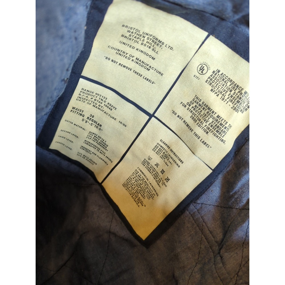 Retired Firefighter Gear Turnout Pants FIRE USED Size 38 Waist Regular See Pics - Picture 7 of 9